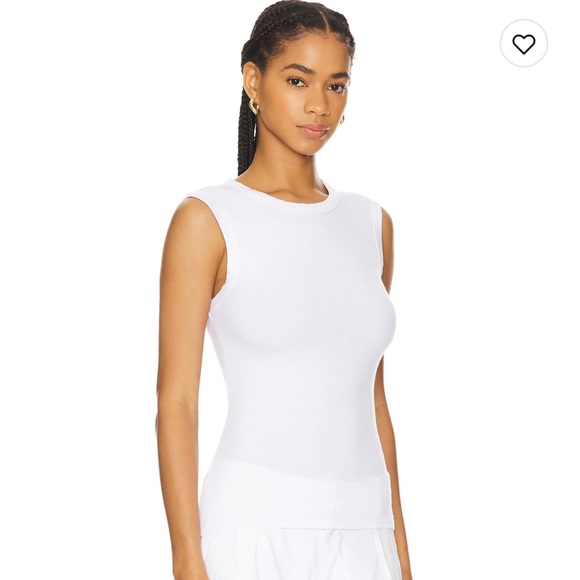 Enza Costa Stretch Silk Knit Sleeveless Tank in White size small - Picture 2 of 7